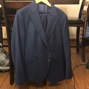 Custom Dark Navy 3 Piece Suit